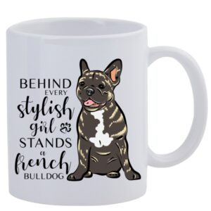 Behind every stylish girl is a French bulldog