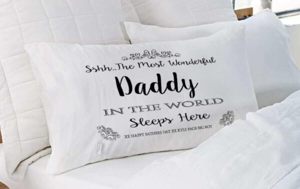 Daddy sleeps here